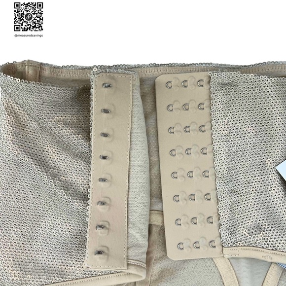 Zara (Large - NWT) Champagne Sequin Corset Top - Picture 4 of 12